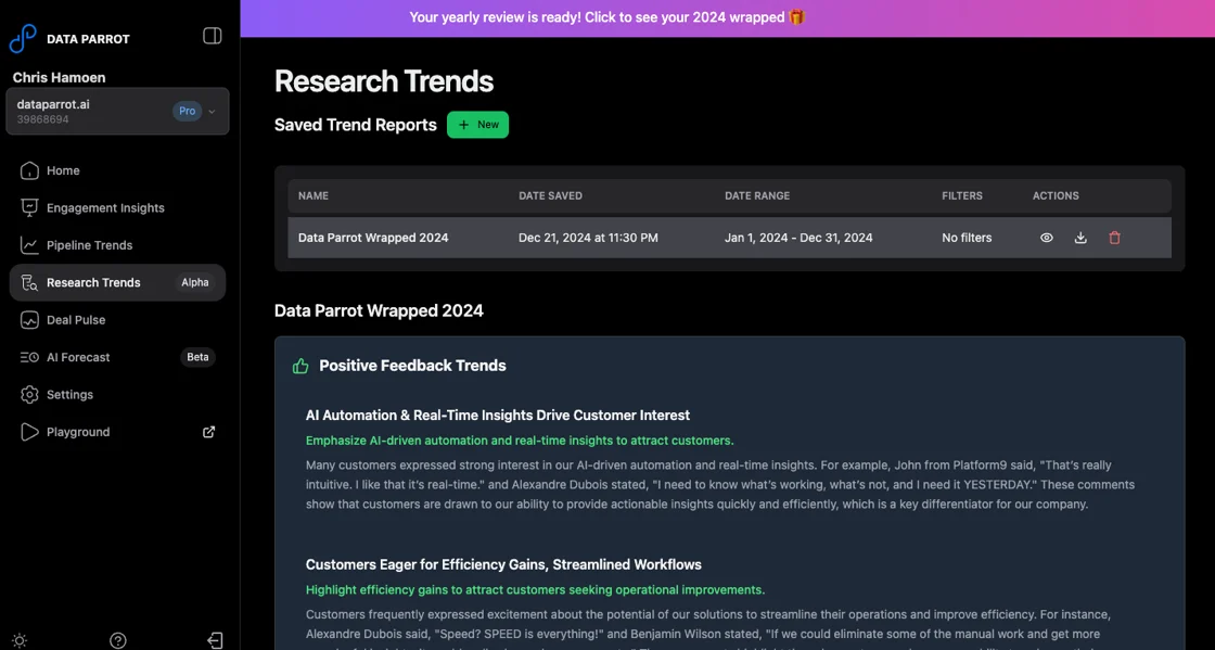 Product Update: Research Trends and Custom Property Analysis