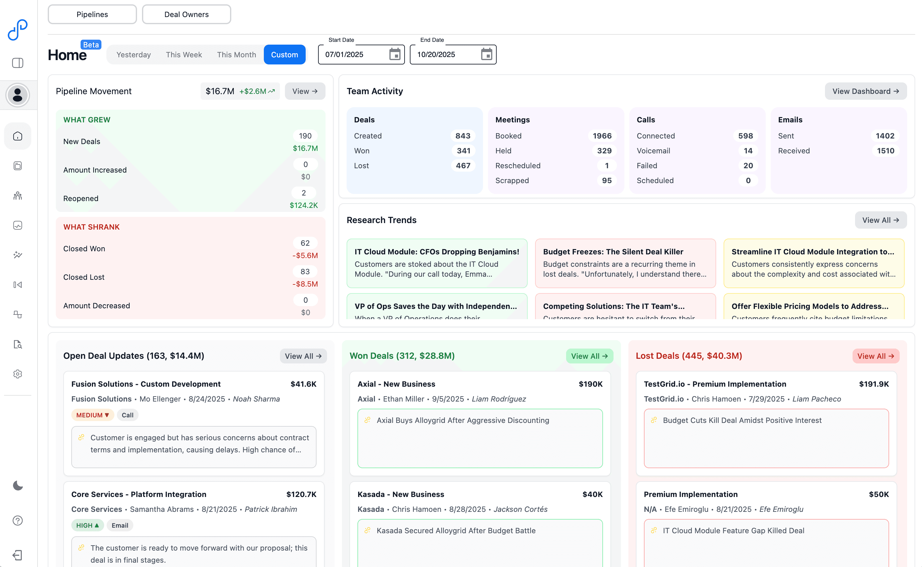 Product Update: Homepage Dashboard