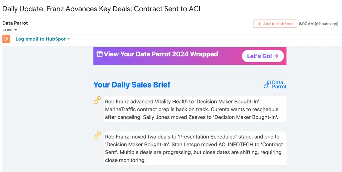 Notification Email AI Summaries