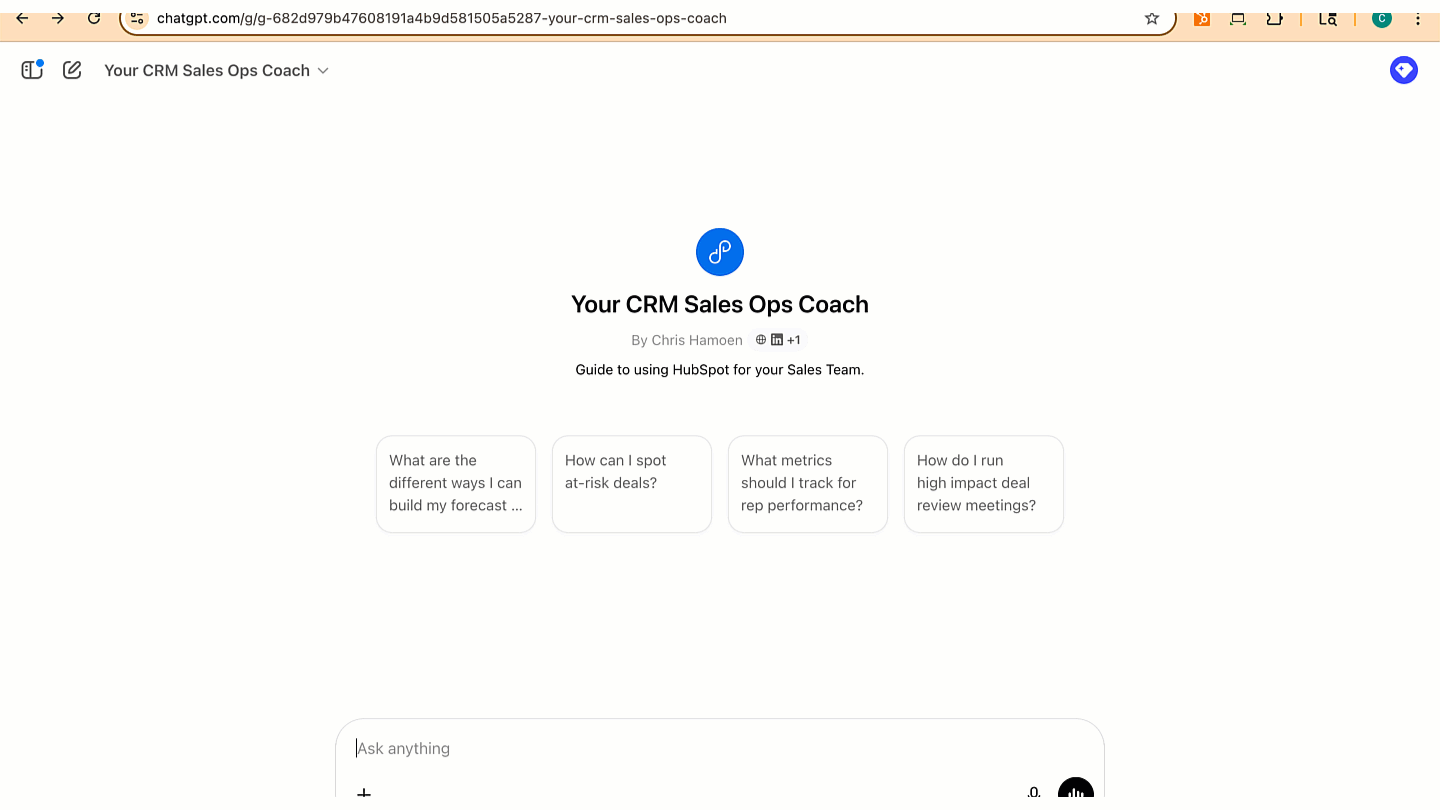HubSpot ChatGPT Assistant